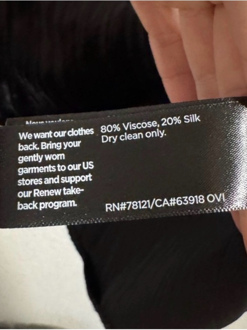 NWT: EILEEN FISHER Black Velvet V-Neck Women's Top - Picture 4 of 5